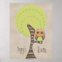 Owl Tree Baby Nursery Kids Room Wall Poster posters