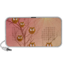 Owl Tree Doodle Speakers
