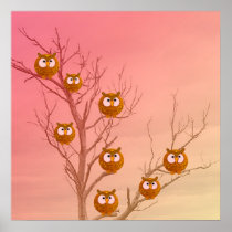 Owl Tree Framed Print Large