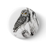 Owl with Grasshopper Button