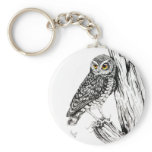 Owl With Grasshopper Keychain