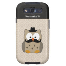 Owl with Moustache and Hat