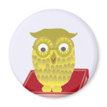 owl with red book