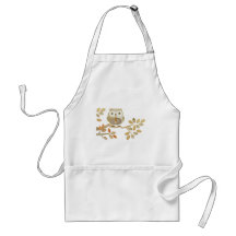 Owl with Tie in Tree Aprons