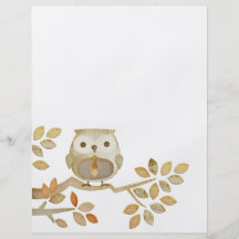 Owl with Tie in Tree Flyer