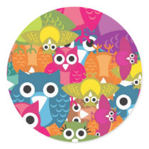 owlish round sticker