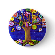 Owls and Blossoms Fun Folk Art