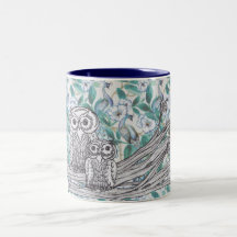 Owls and Peacocks 2 Mug