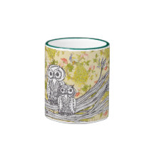 Owls and Peacocks Mug