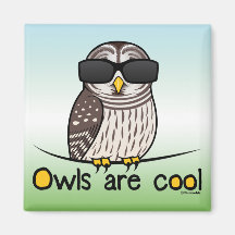 Owls are cool! fridge magnets