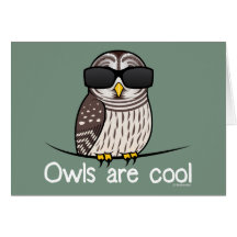 Owls are cool greeting cards