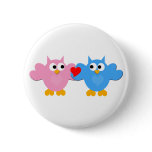Owls in Love buttons
