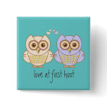 Owls in Love buttons