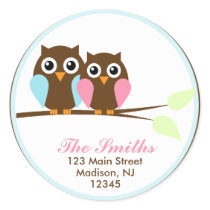 Owls on a Branch Address Labels