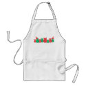 Owls Red and Green aprons