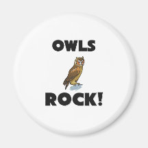 Owls Rock Refrigerator Magnets