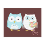 Owls Wedding postcards