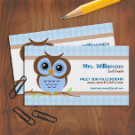 Owly Blue Teacher Business Cards business cards
