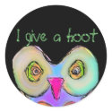 owly, I give a hoot stickers