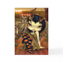 "Owlyn in Autumn" Greeting Card