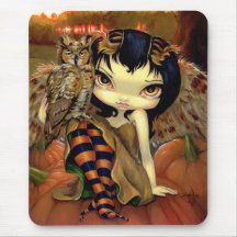 "Owlyn in Autumn" Mousepad