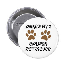 Owned By A Golden Retriever Buttons