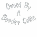 Owned By Border Collie Embroidered Ladies T Shirt embroidered shirts