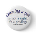 owning a pet button
