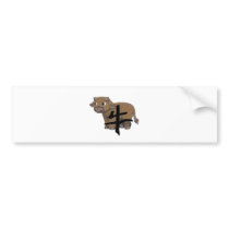 Ox with character bumper stickers