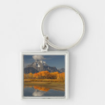 oxbow bend in fall colours key chains