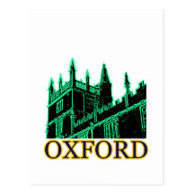 Oxford England 1986 Building Spirals Green Post Cards