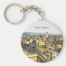 Oxford, England, High St View Key Chain