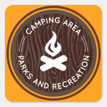 Oxygentees Parks & Recreation Square Stickers