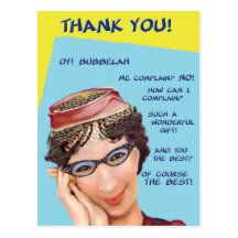 Oy Bubbelah! Thank You Postcard