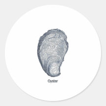 Oyster Shell Logo Round Sticker