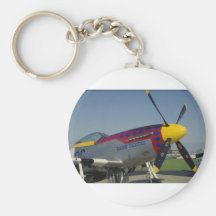P51 Mustang, nose cone/propeller showing nose art Key Chain