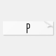 P BUMPER STICKER
