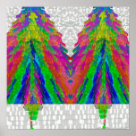 P. Christmas: Tree - Snowhite Diamond Patterns posters