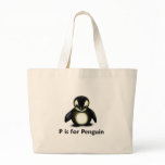 P is for Penguin Canvas Bags