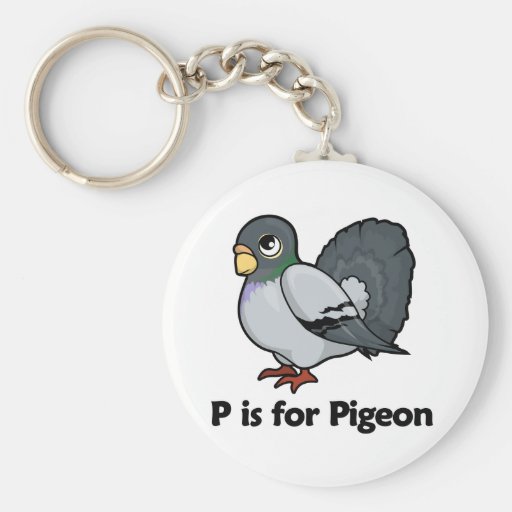 P is for Pigeon Keychains