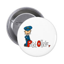 P is for Police Officer Buttons