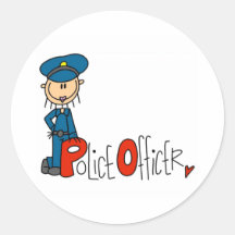 P is for Police Officer Stickers