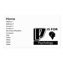 P Is For Psychology Business Card
