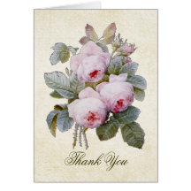 P.J. Redoute Bourbon Rose Greeting Card