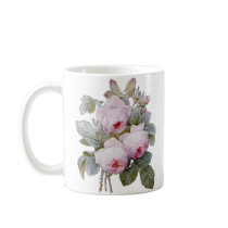 P.J. Redoute Bourbon Rose Coffee Mugs