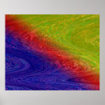 P. Photoshop:  Golden Rainbow Waves posters