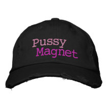 P*ssy Magnet Distressed Basebal Cap