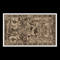 Pacal's Sarcophagus - Ancient Mayan Carving posters