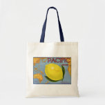 Pacific Citrus Lemon Vintage Fruit Crate Label Art Tote Bags