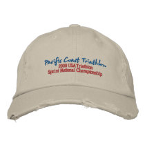 Pacific Coast Triathlon Embroidered Baseball Cap